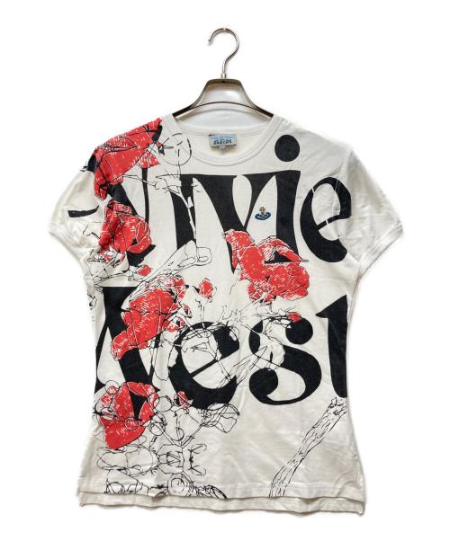 Vivienne Westwood man（ヴィヴィアン ウェストウッド マン）Vivienne Westwood man (ヴィヴィアン ウェストウッド マン) 総柄Tシャツ ホワイト サイズ:Lの古着・服飾アイテム