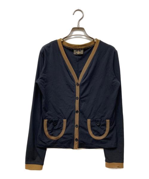 FENDI（フェンディ）FENDI (フェンディ) Vネックカーディガン ブラック サイズ:44の古着・服飾アイテム