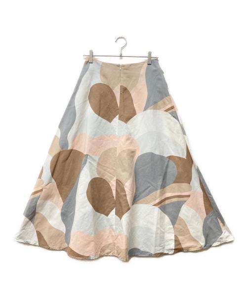 marimekko（マリメッコ）marimekko (マリメッコ) Laita Kamelia スカート ベージュ サイズ:36の古着・服飾アイテム