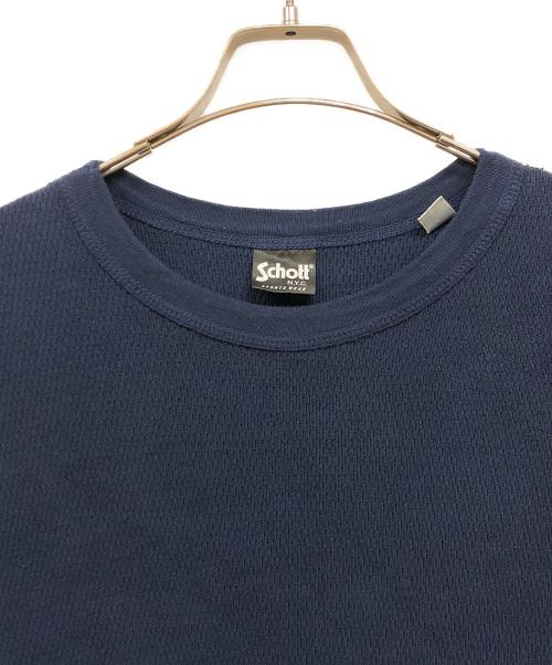 Schott（ショット）Schott (ショット) サーマルカットソー ネイビー サイズ:Lの古着・服飾アイテム