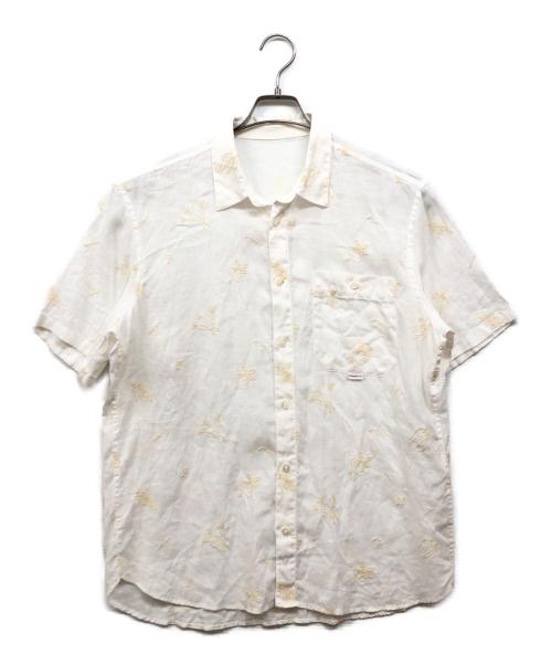 PAPAS ISLAND（パパス アイランド）papas island (パパス アイランド) リネン刺繍シャツ ホワイト サイズ:LLの古着・服飾アイテム