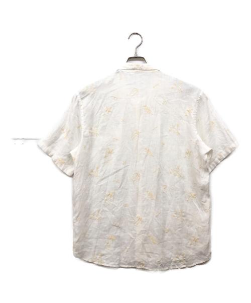 PAPAS ISLAND（パパス アイランド）papas island (パパス アイランド) リネン刺繍シャツ ホワイト サイズ:LLの古着・服飾アイテム