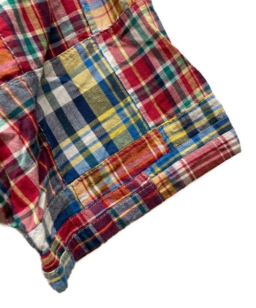 stussy（ステューシー）stussy (ステューシー) パッチワーク半袖シャツ レッド サイズ:Mの古着・服飾アイテム