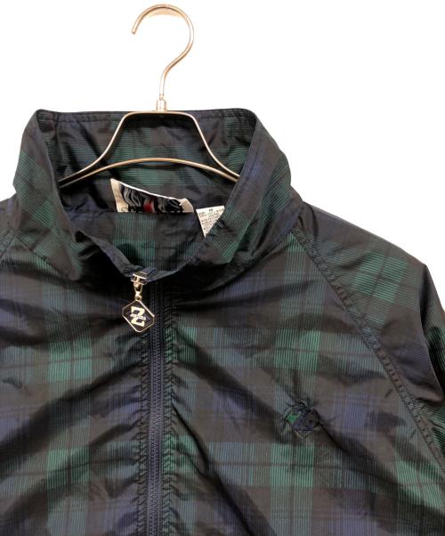 JERZEES（ジャージーズ）JERZEES (ジャージーズ) ブラックウォッチチェックナイロンブルゾン ネイビー サイズ:Mの古着・服飾アイテム