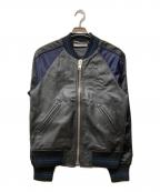 GIVENCHYジバンシィ）の古着「レザーボンバージャケット」｜ブラック