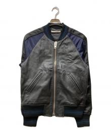 GIVENCHY（ジバンシィ）の古着「レザーボンバージャケット」｜ブラック