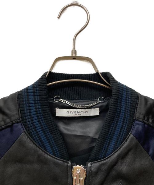 GIVENCHY（ジバンシィ）GIVENCHY (ジバンシィ) レザーボンバージャケット ブラック サイズ:46の古着・服飾アイテム