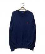 POLO RALPH LAURENポロ・ラルフローレン）の古着「クルーネックニット」｜ネイビー