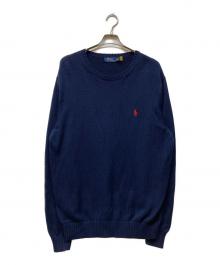 POLO RALPH LAUREN（ポロ・ラルフローレン）の古着「クルーネックニット」｜ネイビー