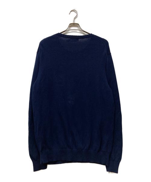 POLO RALPH LAUREN（ポロ・ラルフローレン）POLO RALPH LAUREN (ポロ・ラルフローレン) クルーネックニット ネイビー サイズ:XLの古着・服飾アイテム