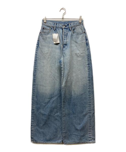 Whim Gazette（ウィムガゼット）Whim Gazette (ウィムガゼット) ワイドレッグデニムパンツ ブルー サイズ:M 未使用品の古着・服飾アイテム