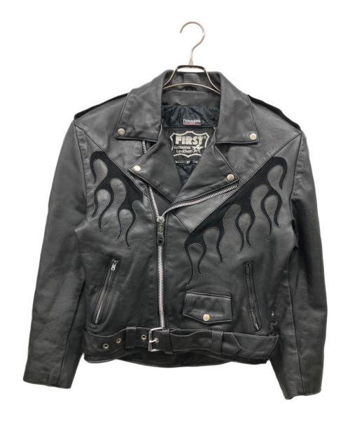 FIRST（ファースト）FIRST (ファースト) ダブルライダースジャケット ブラック サイズ:36の古着・服飾アイテム