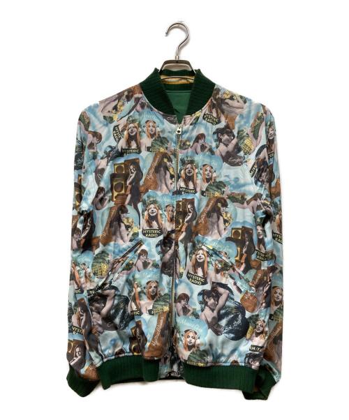 Hysteric Glamour（ヒステリックグラマー）Hysteric Glamour (ヒステリックグラマー) リバーシブルスカジャン ブルー×グリーン サイズ:Mの古着・服飾アイテム