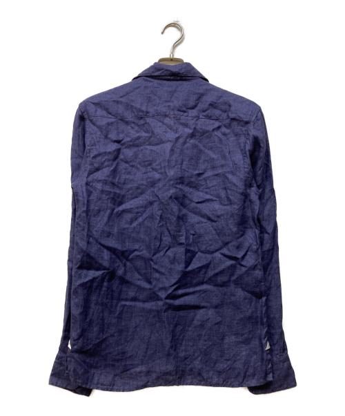 Massimo d'Augusto（マッシモダウグスト）Massimo d'Augusto (マッシモダウグスト) リネンプルオーバーシャツ ネイビー サイズ:Sの古着・服飾アイテム