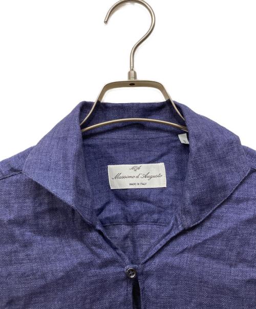 Massimo d'Augusto（マッシモダウグスト）Massimo d'Augusto (マッシモダウグスト) リネンプルオーバーシャツ ネイビー サイズ:Sの古着・服飾アイテム