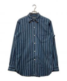 SUGAR CANE（シュガーケーン）の古着「American Dobby Stripe L/S」｜ネイビー