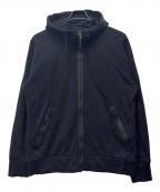 C.P COMPANYシーピーカンパニー）の古着「Diagonal Raised Fleece Goggle Zipped Hoodie」｜ブラック