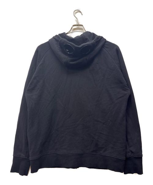 C.P COMPANY（シーピーカンパニー）C.P COMPANY (シーピーカンパニー) Diagonal Raised Fleece Goggle Zipped Hoodie ブラック サイズ:XLの古着・服飾アイテム