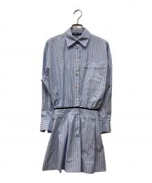 maje（マージュ）の古着「ストライプシャツドレス/RAUDRI DRESS」｜ブルー
