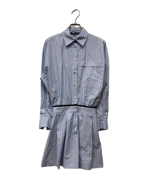 maje（マージュ）maje (マージュ) ストライプシャツドレス/RAUDRI DRESS ブルー サイズ:34の古着・服飾アイテム