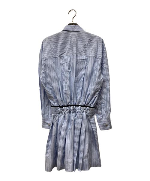 maje（マージュ）maje (マージュ) ストライプシャツドレス/RAUDRI DRESS ブルー サイズ:34の古着・服飾アイテム