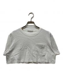 ALEXANDER WANG（アレキサンダー・ワン）の古着「クロップドTシャツ」｜ホワイト
