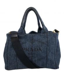 PRADA（プラダ）の古着「カナパ2WAYバッグ」｜ブルー