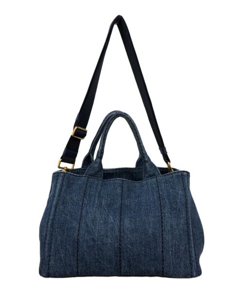 PRADA（プラダ）PRADA (プラダ) カナパ2WAYバッグ ブルーの古着・服飾アイテム
