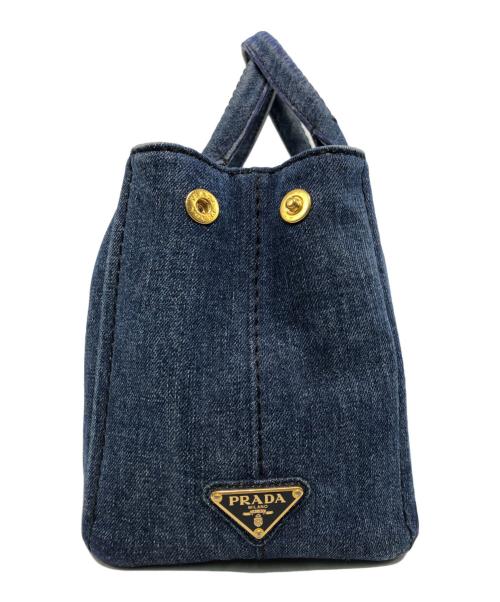 PRADA（プラダ）PRADA (プラダ) カナパ2WAYバッグ ブルーの古着・服飾アイテム