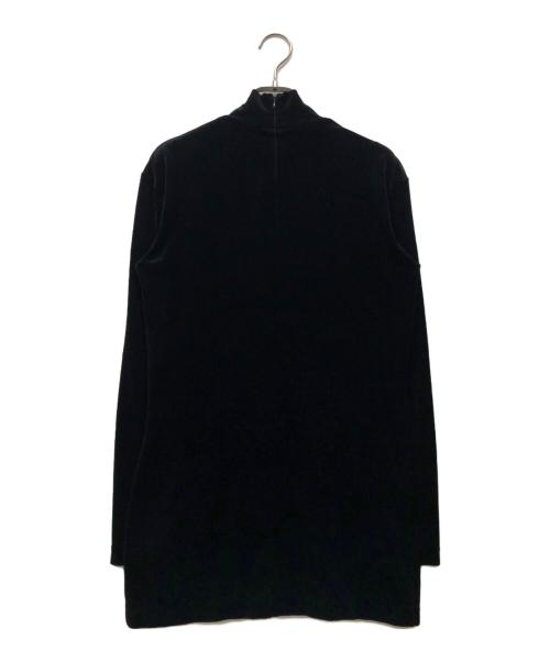 ISSEY MIYAKE（イッセイミヤケ）ISSEY MIYAKE (イッセイミヤケ) ハイネックベロアカットソー ブラック サイズ:Mの古着・服飾アイテム
