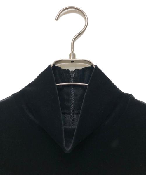 ISSEY MIYAKE（イッセイミヤケ）ISSEY MIYAKE (イッセイミヤケ) ハイネックベロアカットソー ブラック サイズ:Mの古着・服飾アイテム