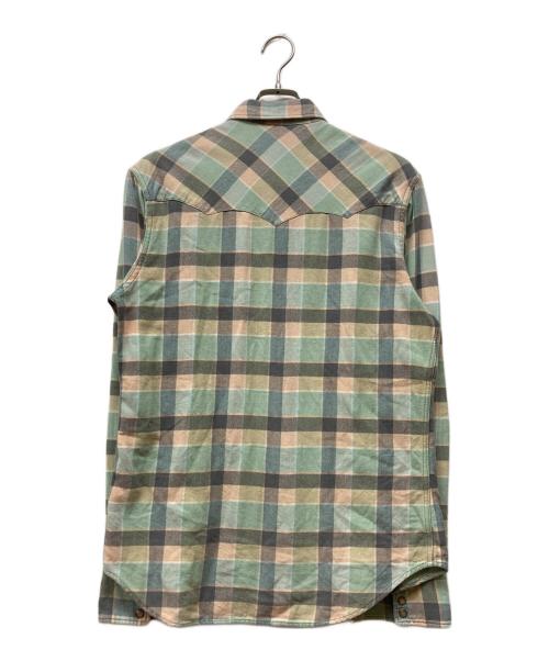 RRL（ダブルアールエル）RRL (ダブルアールエル) 長袖チェックシャツ グリーン サイズ:Mの古着・服飾アイテム