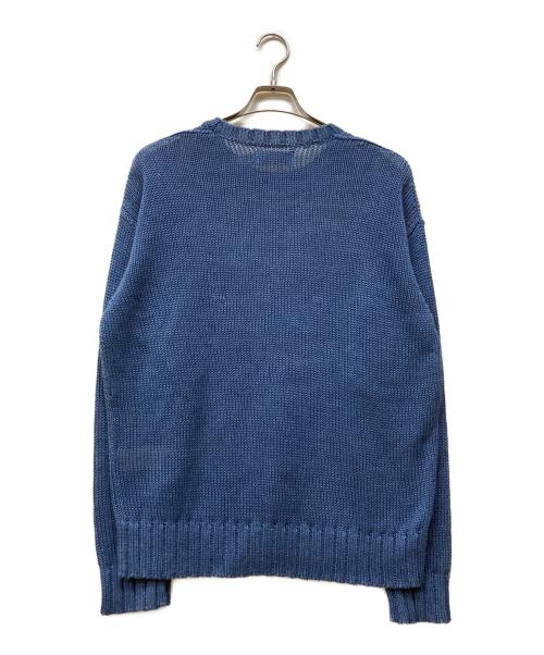 POLO RALPH LAUREN（ポロ・ラルフローレン）POLO RALPH LAUREN (ポロ・ラルフローレン) Garment Dyed Jersey Linen Rollneck Sweater ブルー サイズ:Mの古着・服飾アイテム