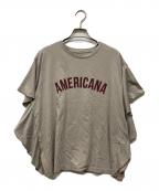 Americana×MICA&DEALアメリカーナ×マイカアンドディール）の古着「15th ANNIVERSARY フリルスリーブT-shirt」｜ベージュ