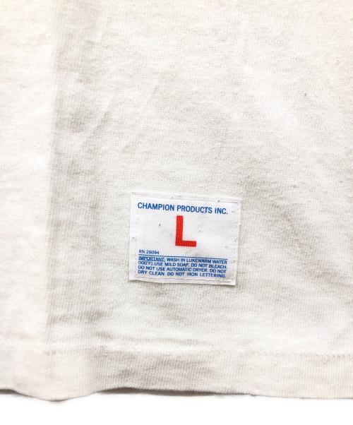 Champion（チャンピオン）Champion (チャンピオン) フットボールTシャツ レッド×ホワイト サイズ:Lの古着・服飾アイテム