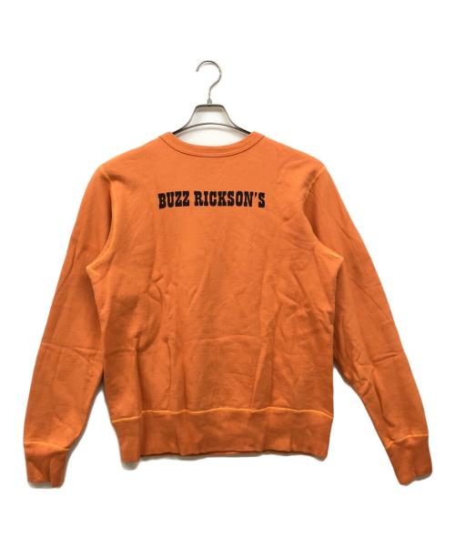 BUZZ RICKSON'S（バズリクソンズ）Buzz Rickson's (バズリクソンズ) プリントVガゼットスウェット オレンジ サイズ:Lの古着・服飾アイテム