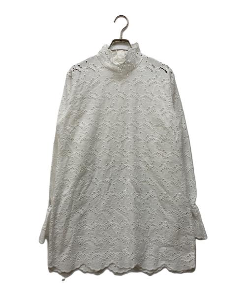 BEARDSLEY（ビアズリー）BEARDSLEY (ビアズリー) カットワークブラウス ホワイト サイズ:FREEの古着・服飾アイテム