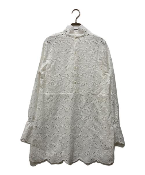 BEARDSLEY（ビアズリー）BEARDSLEY (ビアズリー) カットワークブラウス ホワイト サイズ:FREEの古着・服飾アイテム