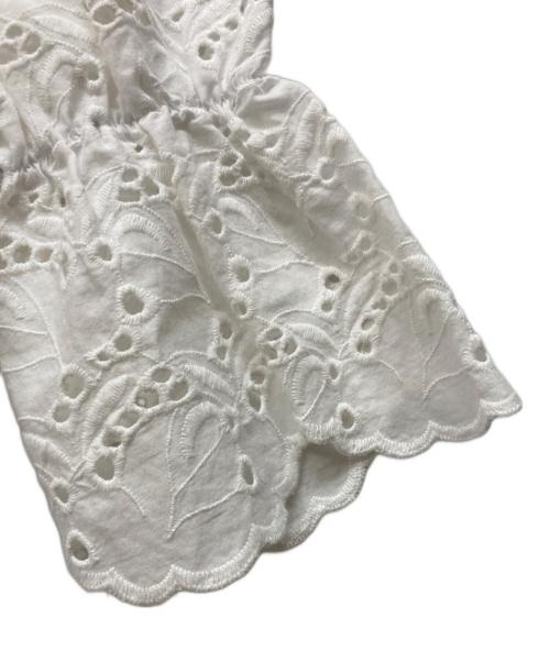 BEARDSLEY（ビアズリー）BEARDSLEY (ビアズリー) カットワークブラウス ホワイト サイズ:FREEの古着・服飾アイテム