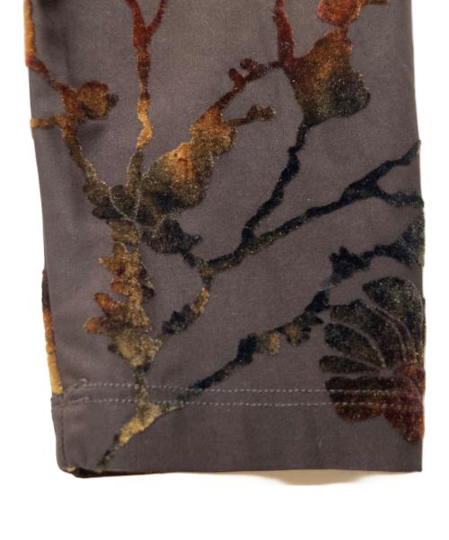 Desigual（デシグアル）Desigual (デシグアル) フロック加工ジップシャツ ブラウン サイズ:XLの古着・服飾アイテム