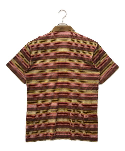 Yves Saint Laurent（イヴサンローラン）Yves Saint Laurent (イヴサンローラン) ボーダーポロシャツ ベージュ サイズ:Mの古着・服飾アイテム