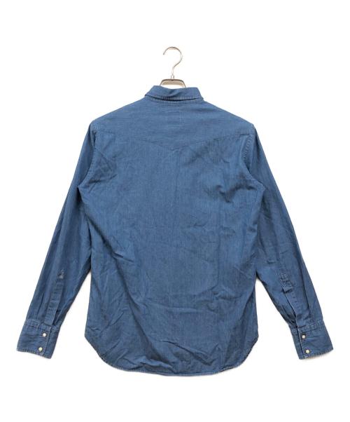GUY ROVER（ギローバー）GUY ROVER (ギローバー) コットンウエスタンシャツ ブルー サイズ:Mの古着・服飾アイテム