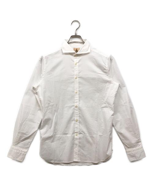 GUY ROVER（ギローバー）GUY ROVER (ギローバー) ホリゾンタルコットンシャツ ホワイト サイズ:39の古着・服飾アイテム