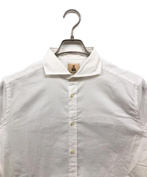 GUY ROVER（ギローバー）GUY ROVER (ギローバー) ホリゾンタルコットンシャツ ホワイト サイズ:39の古着・服飾アイテム