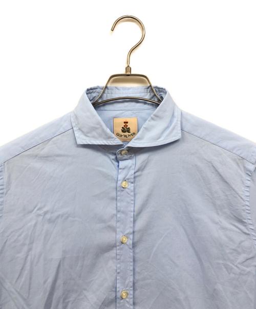 GUY ROVER（ギローバー）GUY ROVER (ギローバー) ホリゾンタルコットンシャツ ブルー サイズ:39の古着・服飾アイテム