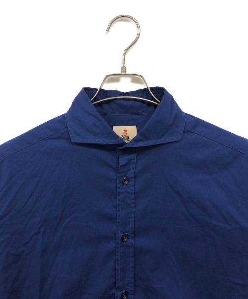 GUY ROVER（ギローバー）GUY ROVER (ギローバー) ホリゾンタルコットンシャツ ブルー サイズ:39の古着・服飾アイテム