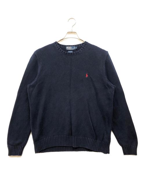 POLO RALPH LAUREN（ポロ・ラルフローレン）POLO RALPH LAUREN (ポロ・ラルフローレン) クルーネックニット ネイビー サイズ:Lの古着・服飾アイテム