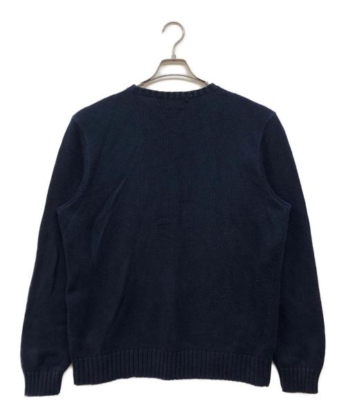 POLO RALPH LAUREN（ポロ・ラルフローレン）POLO RALPH LAUREN (ポロ・ラルフローレン) クルーネックニット ネイビー サイズ:Lの古着・服飾アイテム
