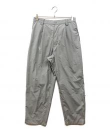 CAHLUMN（カウラム）の古着「2.5Layer 1 tuck wide tapered shell pants」｜グレー