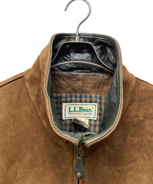 L.L.Bean（エルエルビーン）L.L.Bean (エルエルビーン) スタンドカラージップアップレザージャケット ブラウン サイズ:XLの古着・服飾アイテム